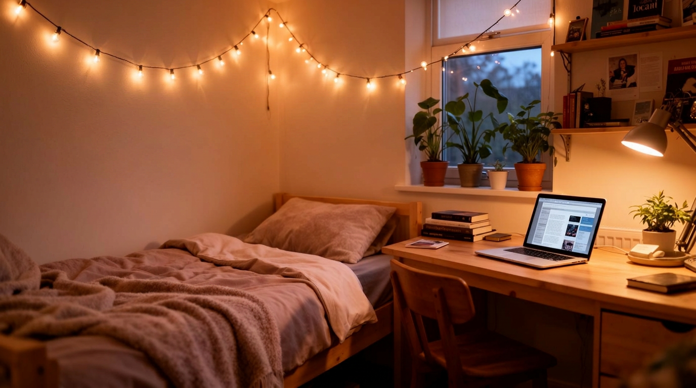 University dormitory room