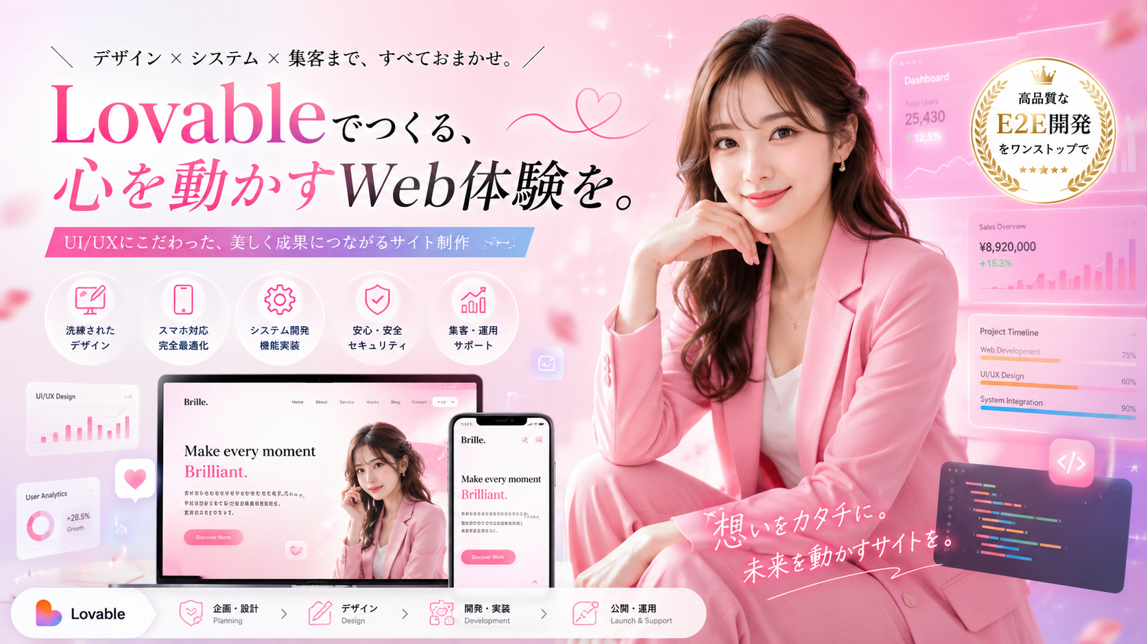 AI × Web開発のプロが、Lovableを活用した高品質なWebサイト・Webシステムを制作します — service thumbnail