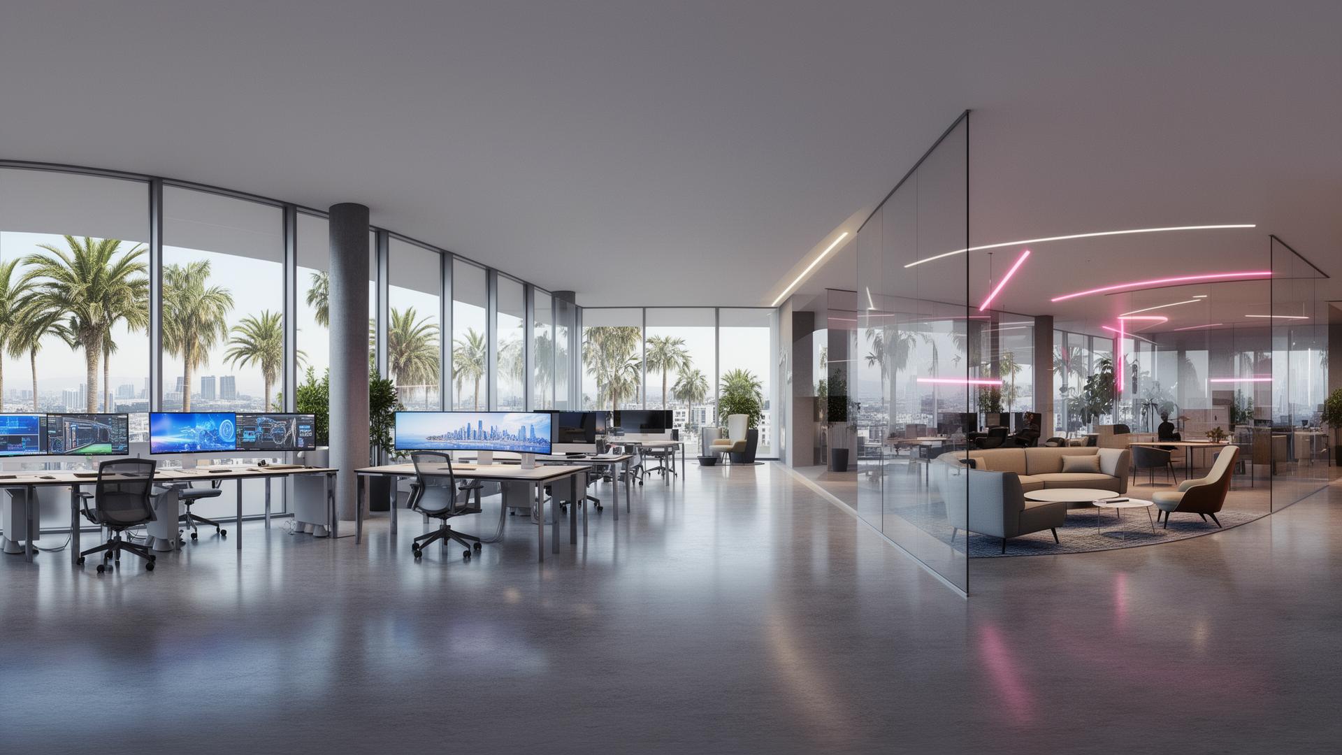 Modern Silicon Valley office interior